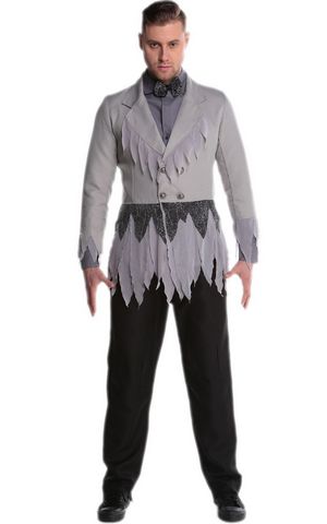 F1733 Halloween Infected Man Costume,it comes with coat,tshirt,tie,panty